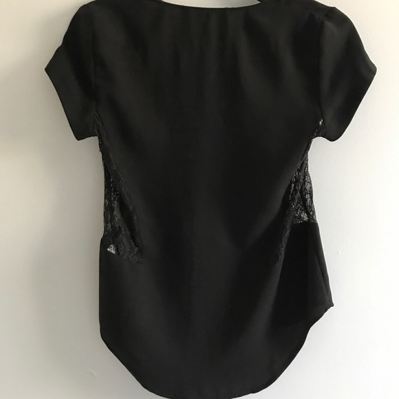 Zara Lace-side T-shirt Blouse - Picture 2 of 4